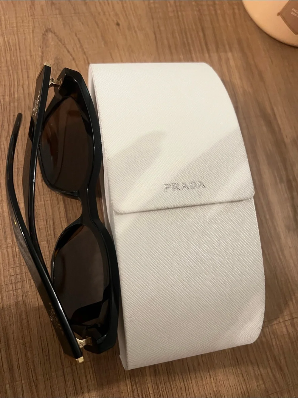 Prada Black & Brown Oversized Square Sunglasses